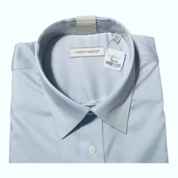 Joseph Abboud Men's Long Sleeve Blue Dress Shirt, Buttons Sz 17 1/2 36-37 - Picture 2 of 3